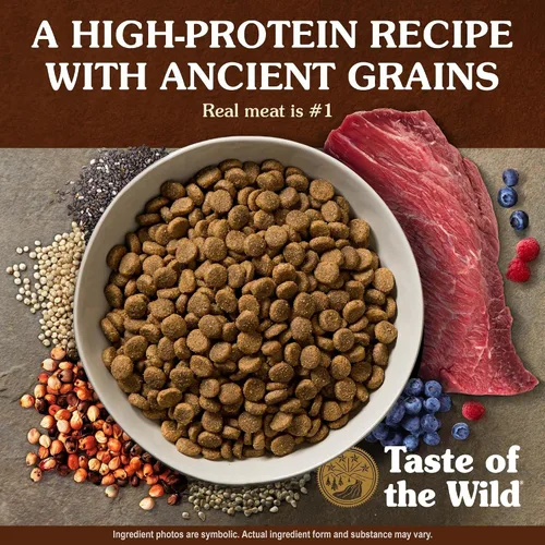 Vista 4 de Taste of the Wild Ancient Prairie - Alimento seco para perros, bisonte asado, 5 libras