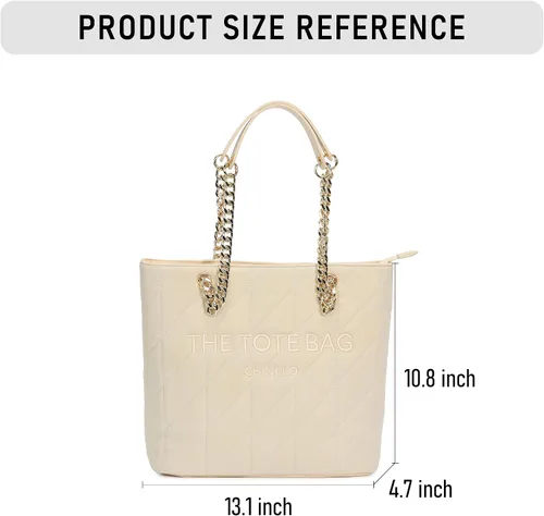 Vista 3 de Chinllo Bolso de mano para mujer, bolso mediano con asa superior
