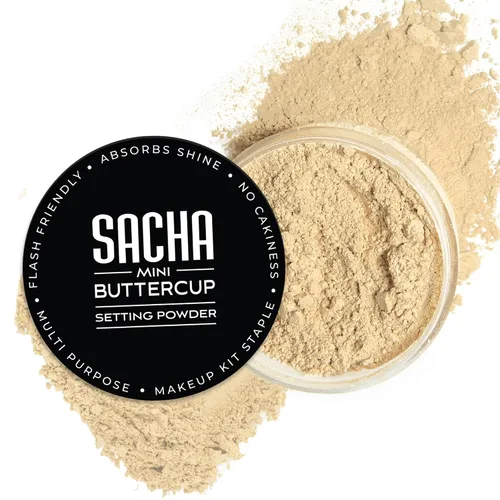 Vista 9 de Sacha BUTTERCUP - Polvo fijador de maquillaje de 1.75 onzas, polvo translúcido para acabado de piel grasa, polvo suelto, polvo difuminador