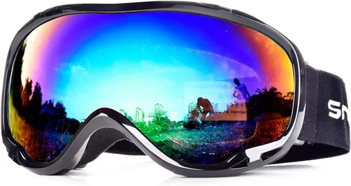 Vista 15 de Gafas de esquí para esquí, snowboard, motos de nieve para hombres, mujeres y adultos, antivaho 100% protección UV