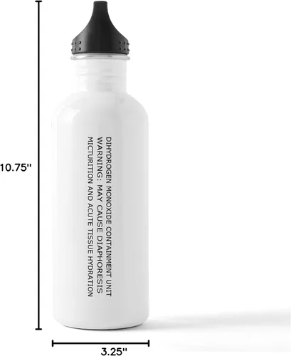 Vista 6 de CafePress - Botella de agua "Dihydrogen Monoxide", botella de agua de acero inoxidable, botella deportiva de 1,0 l