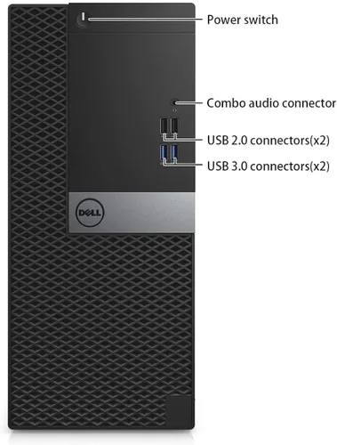Vista 2 de Dell OptiPlex 7040 Mini Tower Desktop PC, Windows 11 Pro, Core i7-6700, 8GB RAM, 256GB SSD, Keyboard & Mouse (Renewed)