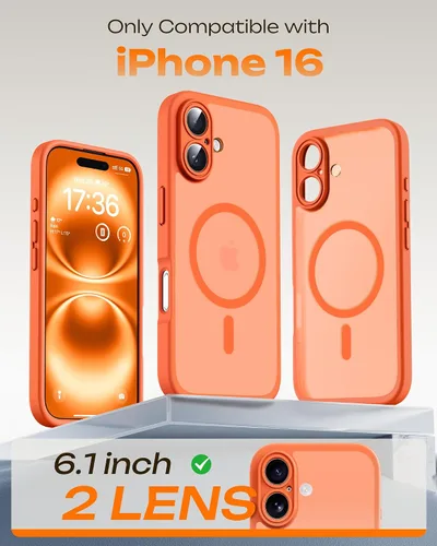 Vista 843 de TOCOL Funda para iPhone 11, compatible con Magsafe, protección completa de cámara, imanes integrados, protección contra caídas, funda translúcida