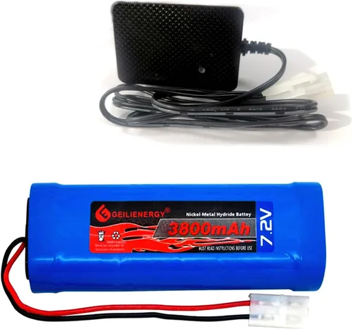 Vista 8 de Paquete de baterías OXWINOU de 7.2V 3800mAh, batería plana NiMH de alta capacidad, batería de repuesto para automóvil RC, camión RC, tanque