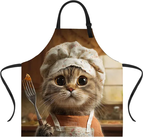 Vista 18 de Delantal divertido con 2 bolsillos para hombres y mujeres, barbacoa, parrilla, delantales con babero ajustable, regalos, cocina, cocina de la cocina