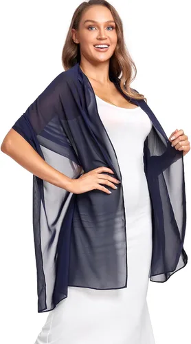 Vista 22 de Chales/mantones de gasa suave para vestidos, accesorios de mujer