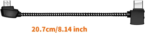 Vista 4 de Hanatora Cable de control remoto Micro-AB a USB C de 8.14 pulgadas para DJI Mavic Mini, Mini SE y Mavic 2 Pro/Zoom, Air, Pro Platinum; cable