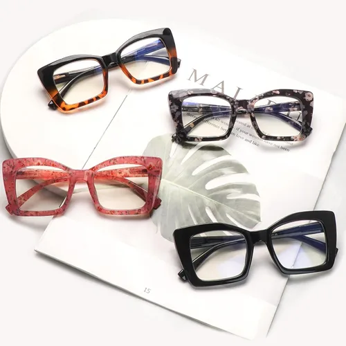 Vista 7 de Paquete de 4 lentes de lectura multifocales progresivos para mujeres, estilo Oprah, bloqueo de luz azul, lectores de computadora
