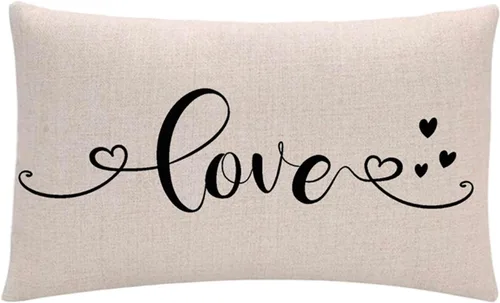 Vista 5 de 7COLORROOM Funda de almohada para el día de San Valentín, decoración del día de San Valentín, rectangular, funda de cojín de cintura, regalo
