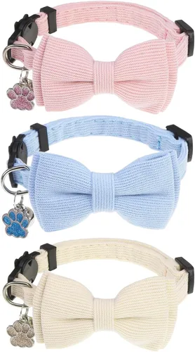 Vista 43 de PUPTECK Airtag - Collar de gato ajustable con campanas, collar de gatito ajustable para niñas y niños pequeños, cachorro, conejito, bonito accesorio