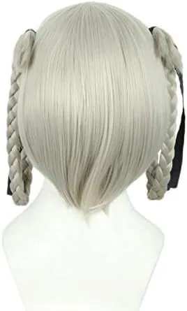 Vista 3 de Anime Kakegurui Compulsivo Jugador Momobami Kirari Trenzas Peluca Cosplay Traje Cosplay Resistente al Calor Pelo Sintético Mujeres Cosplay Pelucas