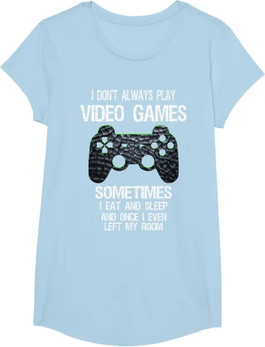 Vista 22 de Funny Gamer Video Games - Camiseta para niños y adolescentes, ajuste clásico, color negro, mezcla de algodón, Negro