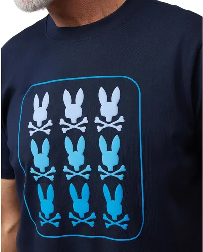 Vista 3 de Psycho Bunny Barker Graphic Tee Navy SM (US Hombre 4), marino