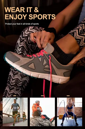 Vista 6 de CS CELERSPORT 6 Pairs Ankle Athletic Running Socks Low Cut Sports Tab Socks for Men and Women