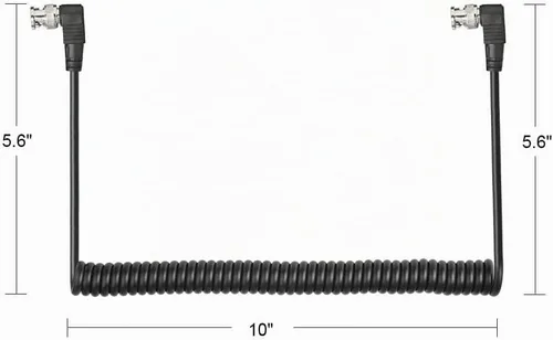 Vista 4 de Superbat Cable de 3G/HD SDI en espiral BNC cable 3ft 75 ohmios puente