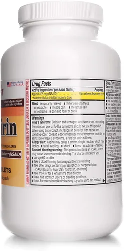 Vista 5 de PHARBEST Aspirina 325 mg Fuerza regular 1000 comprimidos sin recubrimiento