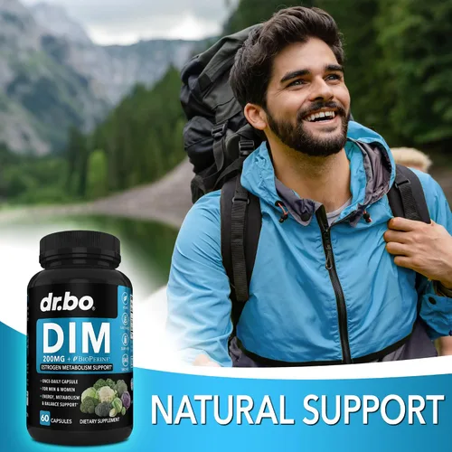 Vista 5 de Suplemento DIM para mujeres y hombres 200 mg – Bloqueador de estrógenos andrógenos para hombres y mujeres, píldoras hormonales para el acné