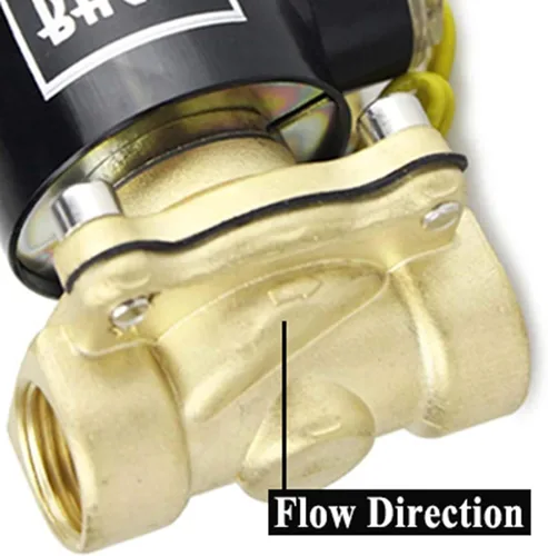 Vista 6 de Válvula solenoide eléctrica de latón Bacoeng de 1 pulgada y 110 V CA (NPT, normalmente cerrada)