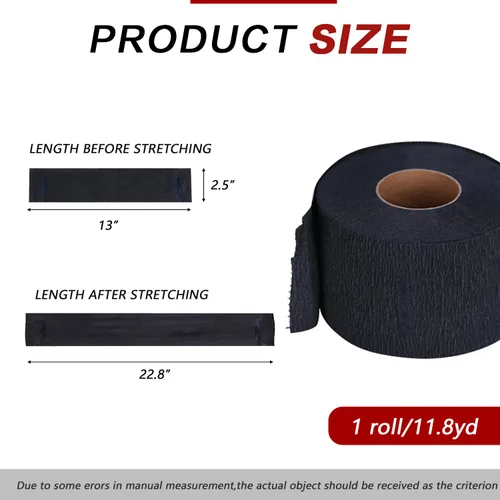Vista 2 de Paquete de 2 tiras desechables para el cuello de peluquero de papel elástico profesional, protector para el cuello, herramienta de accesorios