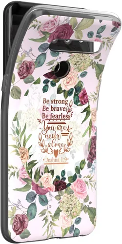 Vista 2 de Mertak Funda transparente compatible con LG Stylo 6 5 4 K61 K51S K41S K30 K20 Q70 Q60 Joshua 1:9 Slim Quote Funda protectora de silicona cristiana