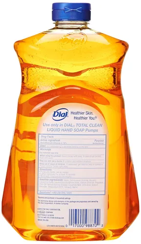 Vista 2 de Dial Jabón líquido antibacteriano dorado con hidratante, botella de bomba de 7.5 onzas + repuesto de 52 onzas