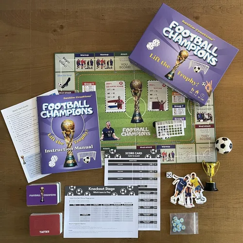 Vista 10 de Juego de mesa de campeones de fútbol – Juegos de mesa familiares para adolescentes a partir de 14 años y adultos – Juego de mesa de estrategia