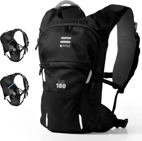 Vista 11 de FITLY Minimalist Running Pack - Running Backpack Phone Holder, Storage, Thoracic Belt - Carry Personal Items - Running Gear for Men & Women