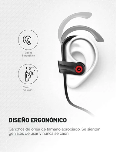 Vista 5 de Otium Auriculares Bluetooth inalámbricos, auriculares Bluetooth, auriculares deportivos, IPX7, impermeables, estéreo, para gimnasio, correr, 15 Negro