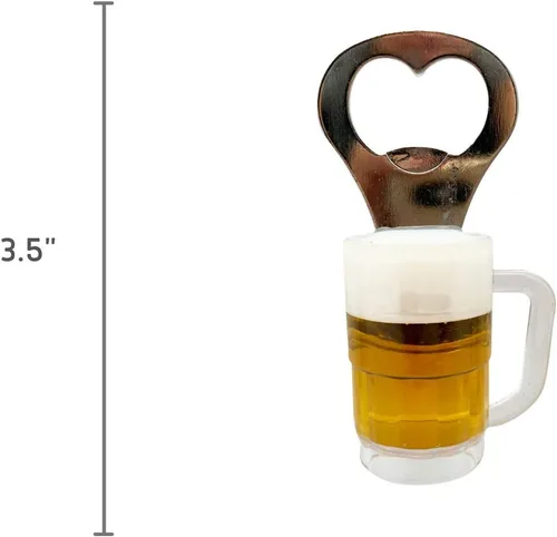 Vista 2 de Abridores magnéticos de botellas de cerveza Stein imán para nevera