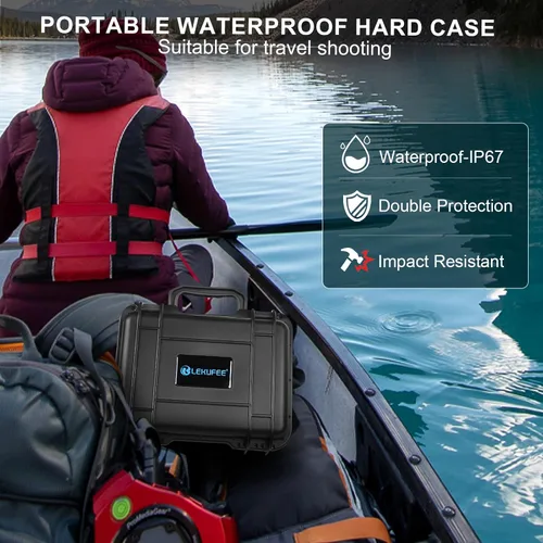 Vista 5 de Lekufee - Carcasa rígida compacta y portátil, resistente al agua, compatible con accesorios para Dron DJI Mini 2 y Mavic Mini 2.