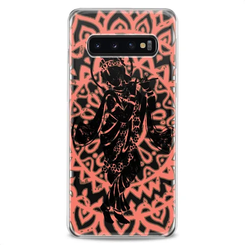 Vista 3 de Funda compatible con Samsung A91 A54 A52 A51 A50 A20 A11 A12 A13 A14 A03s A02s Dancing Krishna Soft Absolute God Design Hinduism Print Mantra Clear
