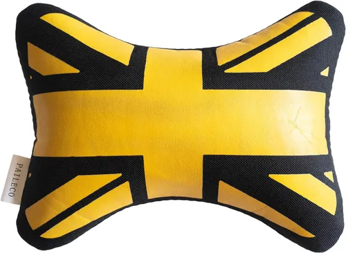Vista 6 de Almohada para el cuello del asiento de coche (2 piezas) (dorado Union Jack)