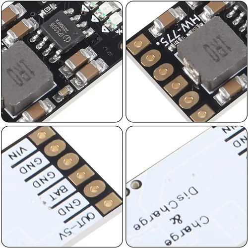 Vista 3 de 8 unids 2A 5V descarga de carga módulo integrado 3.7 V 4.2 V para batería de litio 18650 impulso de carga móvil fuente de alimentación de carga