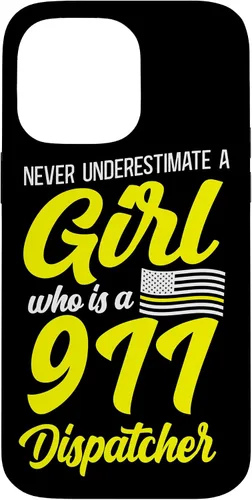 Vista 21 de 911 Dispatcher Thin Gold Yellow Line Girl Female Never Case for iPhone 16