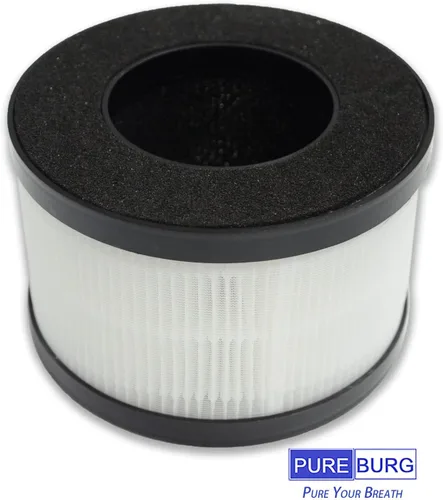 Vista 3 de PUREBURG Filtros de repuesto compatibles con purificador de aire HIMOX AP01 H01, paquete de 2 unidades H13 HEPA de 3 etapas de filtración de carbón