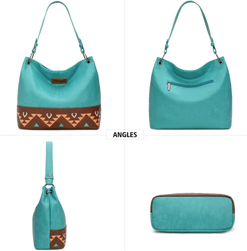 Vista 149 de Wrangler Hobo - Bolsas para mujer de cuero vegano con asa superior, bolsos de hombro y bolsos