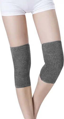 Vista 3 de Rodilleras de cachemira para hombre y mujer, calentador de piernas, de lana térmica, cálidas, para invierno, ciclismo, esquí, correr, rodilleras