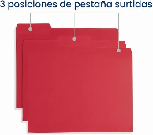 Vista 5 de Blue Summit Supplies 100 carpetas de archivos, cartas, colores surtidos
