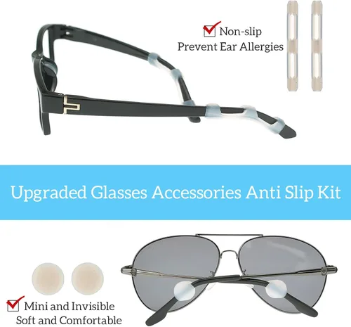 Vista 7 de Kit de reparación de lentes de ojo, kit de reparación de lentes mejorado con tornillos (oro y plateado), destornillador de anteojos 5 en 1