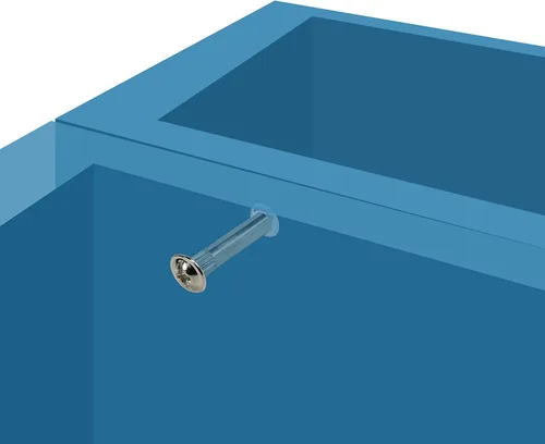 Vista 3 de Paquete de 25 tornillos multiusos para muebles, conectores de panel de gabinete, barriles de encuadernación, funda de 1.063 in (1-1/16 pulgadas)