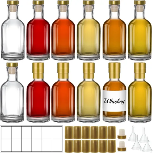 Vista 13 de TBWIND Paquete de 12 botellas de vidrio ámbar de 12 onzas / 12.7 fl oz con 12oz/ 12.7 fl oz