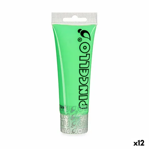 Vista 2 de Pintura acrílica Pincello Neon Verde 75 ml (12 Unidades)