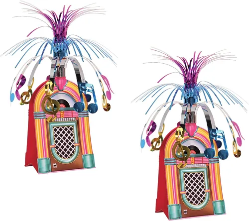 Vista 7 de Jukebox - Accesorio para centro de mesa de fiesta (1 unidad) (1/paquete)