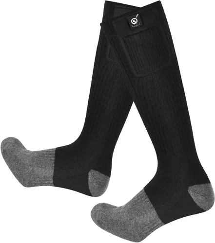 Vista 9 de SNOW DEER Calcetines calefactables, calentador de pies eléctrico con batería recargable para hombres y mujeres, invierno, esquí, caza, camping