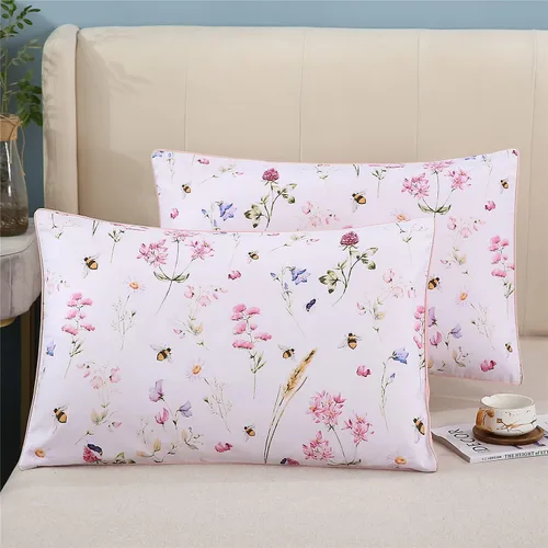 Vista 16 de YOU SA Juego de 2 fundas de almohada 100% algodón con patrón de flores, cierre de sobre, funda de almohada final (estándar, color 10)