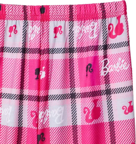 Vista 3 de Barbie Conjunto de ropa de dormir para niñas y pantalones de pijama para niñas de 4 piezas