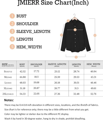 Vista 6 de JMIERR Camisa casual de algodón y lino con botones para hombre