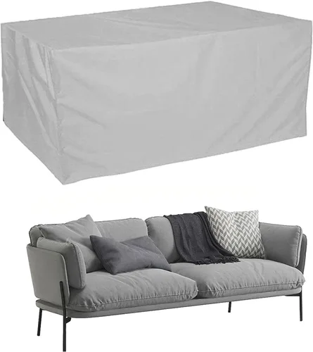 Vista 5 de Fundas impermeables para muebles de patio, 39 x 24 x 28 pulgadas, funda 600D para muebles de exterior, funda para sofá seccional, funda para sillas