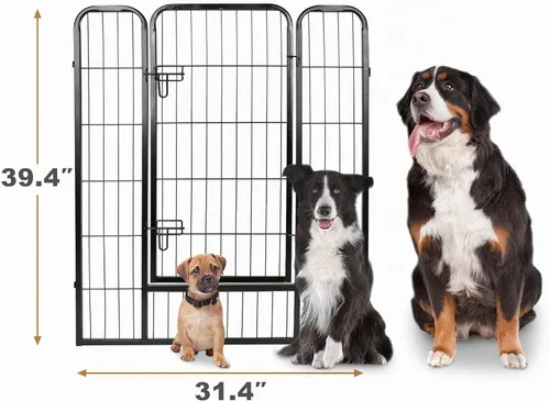 Vista 7 de ZENY Vallas para perros para el patio, campamento, corrales para perros al aire libre, corral para perros en interiores, 8 paneles para perros