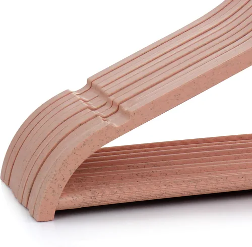 Vista 4 de Elama Home 20 piezas Perchas biodegradables en rosa (ELH-20)